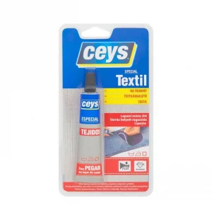 Ceys SPECIAL TEXTIL szövetragasztó - 30 ml - mindenféle szintetikus és természetes szövetet egymáshoz vagy más anyagokhoz ragaszt.