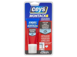 Ceys Montack szerelőragasztó - 80g - minden típusú anyag ragasztására különböző aljzatokra, amelyek mindig tiszta felületet igényelnek.