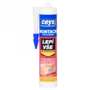 A Ceys MONTACK PROFESSIONAL - 300 ml - összeszerelő ragasztó tartós hézagokhoz készült, és nagy felületek ragasztására is használható.