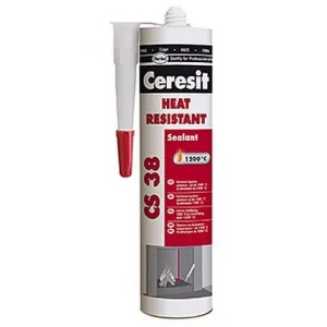 CERESIT CS38 gitt - hőálló, 300 ml - szervetlen alapú gitt speciális sűrítő adalékokkal.