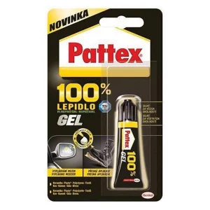 Univerzális ragasztó Pattex 100% GEL 8g rugalmas ragasztó FLEXTEC alapú gél konzisztenciával. Oldószer-mentes.