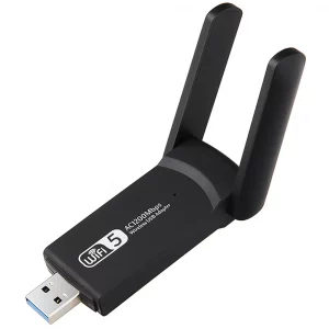 Wifi USB adapter - akár 866 Mbps | fekete – amely lehetővé teszi, hogy laptopjáról élvezze a gyors vezeték nélküli kapcsolatot Wi-Fi-n keresztül.
