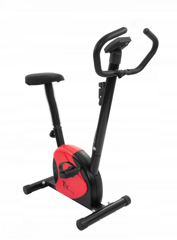 Álló kerékpár / szobakerékpár LCD | piros fekete - alkalmas azoknak, akik törődnek a megjelenésükkel és fittségükkel. Maximális felhasználói súly: 110 kg.