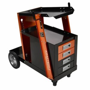 A professzionális hegesztőkocsi ideális megoldás MIG/TIG hegesztőkészletek szállítására és bármilyen műhelyben történő felhasználásra.