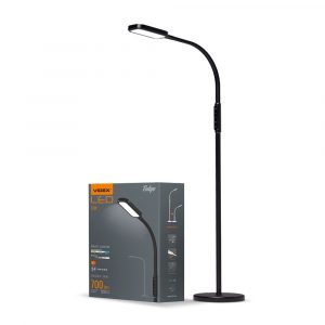 LED állólámpa - szabályozható | fekete - állvány és asztali lámpa 2 az 1-ben. Tompítás és színhőmérséklet változtatás funkcióval. A lámpa fényárama: 700 Lm.