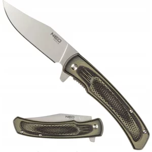 Összecsukható kés 17,5cm NEO | 63-114 - kiváló minőségű rozsdamentes acélból készült. Ideális hegyi kirándulásokhoz vagy erdei táborozáshoz.