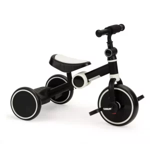 Összecsukható tricikli és kidobó 2 az 1-ben | fekete puha ülés és csúszásmentes markolat kényelmes játékot biztosít több órán át.