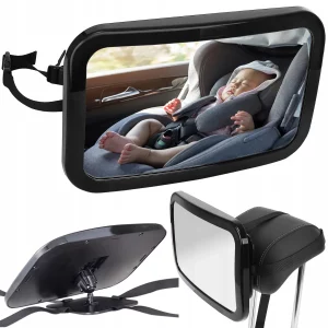Visszapillantó tükör a gyermek ellenőrzésére az autóban - lehetővé teszi a vezető számára, hogy a vezetésre koncentráljon, miközben a gyermeket figyeli.