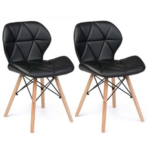 Skandináv étkezőszékek Sigma - fekete 2 db - a világos bükkfából készült fa lábakkal ellátott székek eleganciát kölcsönöznek minden enteriőrnek.