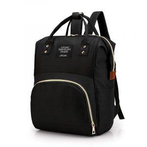 Változó hátizsák babakocsihoz anyukáknak 3 az 1-ben | fekete - táska / rendszerező anyáknak ideális babakocsi táskaként. A hátizsák iskolatáskaként is használható.