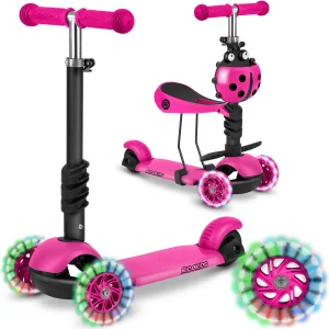 A háromkerekű roller minden gyermek szórakoztatására alkalmas. Ez a robogó lehetővé teszi, hogy a kormány elfordítása nélkül kiegyensúlyozza a testét.
