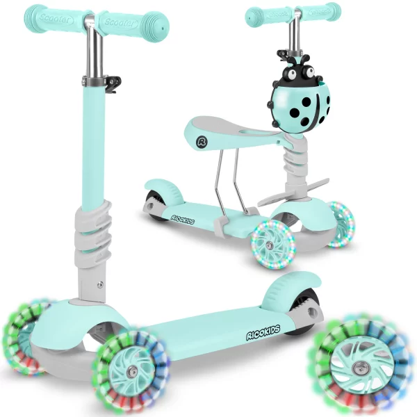 A háromkerekű robogó minden gyermek szórakoztatására alkalmas. Ez a robogó lehetővé teszi, hogy a kormány elfordítása nélkül kiegyensúlyozza a testét.