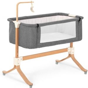 Kiságy pótágy funkcióval, szürke, 18 kg-ig | A BCX4623 a gyermek és a szülők alvási kényelmét biztosítja. Állítható matrac magasság és dőlésszög.