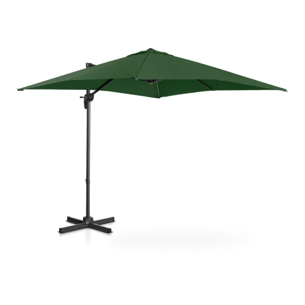 Kerti napernyő, forgó, 250 x 250 cm, zöld | Az Uniprodo stabil és tartós, poliészter anyagból és acélból készült, ellenáll a sérüléseknek.