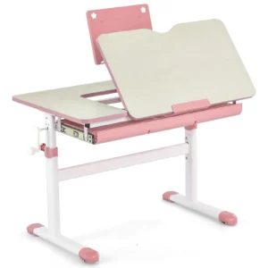 Állítható magasságú asztal, billenőlappal | rózsaszín, ideális különböző korú gyermekek számára. 7 fokozatú beállítással rendelkezik, 0-60° tartományban.