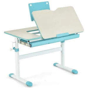 Állítható magasságú asztal, billenőlappal | kék, ideális különböző korú gyermekek számára. 7 fokozatú beállítással rendelkezik, 0-60° tartományban.