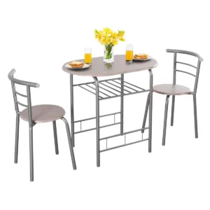 Étkezőgarnitúra 2 fő részére, bézs | asztal + székek tökéletesen illeszkedik otthonába. A fából készült kerek asztal és 2 szék könnyen összeszerelhető