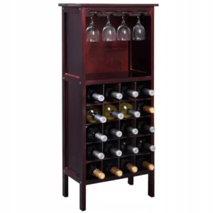 Bortartó, fa, 20 palackhoz | 42 x 24,5 x 96 cm tökéletesen lehetővé teszi borgyűjteményének rendszerezését és megjelenítését! 20 üveg bor számára biztosít helyet.