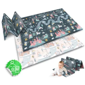 Gyerekhabszőnyeg, összecsukható, 200 x 180 x 1 cm, Nukido | NK-340, kényelmet biztosít babájának játék közben és kúszni tanulni!