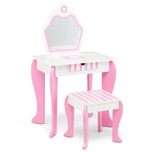 Gyermek fésülködőasztal, + szék, 49 x 34 x 86,5 cm | rózsaszín, virágokkal minden hercegnő álmát beteljesítheti! Azonnal felkelti a gyerekek figyelmét.Gyermek fésülködőasztal, + szék, 49 x 34 x 86,5 cm | rózsaszín, virágokkal minden hercegnő álmát beteljesítheti! Azonnal felkelti a gyerekek figyelmét.