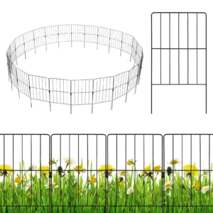 Kerti kerítés, fém | 25 db egy sokoldalú kerítés, amelyet az út szélére, a kertbe vagy a virágágyásba építhet, hogy hatékonyan blokkolja az állatokat.