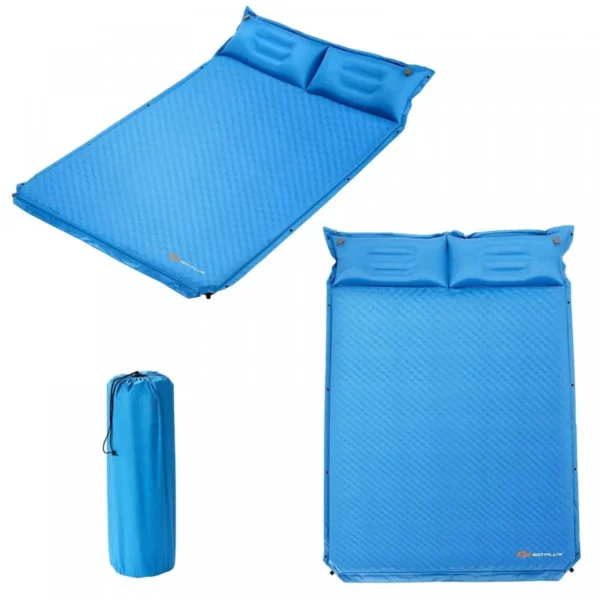 Önfelfújó kempingszőnyeg, kék | 186 x 130 x 4 cm, puha és a legmagasabb kényelmet és ezáltal a legjobb pihenést biztosítja.
