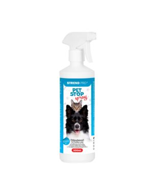 Repellens kutyák és macskák számára spray-ben, PET STOP | 500 ml, a kiválasztott aromás esszenciáknak köszönhetően megvédi a termék alkalmazási helyeit a macskák és kutyák jelenlététől.
