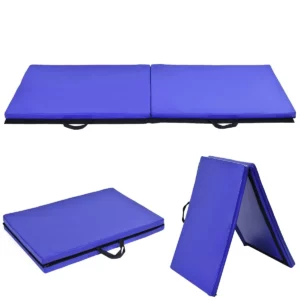 Edzőszőnyeg, összecsukható, kék | 180x60 cm, széles körben használják jógaszőnyegként, táncszőnyegként, edzőszőnyegként stb.