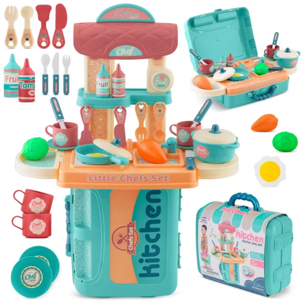 Gyermekkonyha bőrönddel, Ricokids | 772901, fejleszti gyermeke kreativitását. A MINI konyha olyan dolog, amit minden gyermek élvezni fog.
