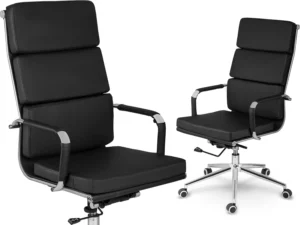 Ryokan irodai szék, forgatható, 120 kg-ig | fekete fontos és jelentős kiegészítője az íróasztalnak a munkahelyen, otthon az irodában vagy a gyerekszobában.