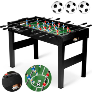 Asztali foci NS-805, 118x61x79 cm, fekete | A Neosport stabil, és úgy tervezték, hogy a játék a lehető legdinamikusabb és egyben biztonságos legyen.