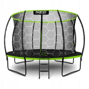 Kerti trambulin, profilozott, 374cm | A belső hálós Neo-Sport remek szórakozás és edzésfelszerelés minden korosztály számára!