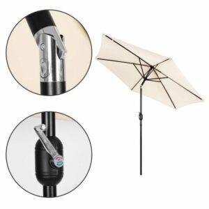 Kerti napernyő, 270 cm | A bézs védelmet nyújt a nap és az eső ellen az időjárásálló anyagnak köszönhetően.