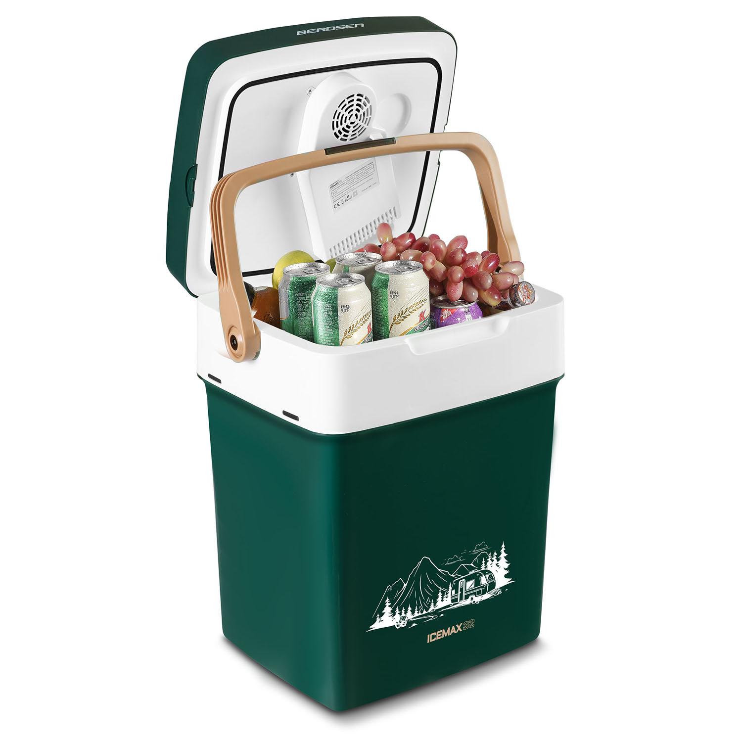 Turista hűtőszekrény Icemax 2 az 1-ben, 32 L, zöld Berdsen (4)