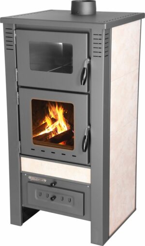 Kandallókályha sütővel Pro TAURUS Ceramic, 12 kW | bézs