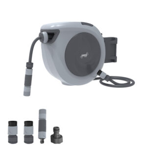 Automata tömlődob, 30 m, szürke | A Garden Line praktikus és kényelmes öntözési megoldást kínál automatikus feltekeréssel.