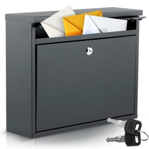 Postaláda HM-860, 37,5x30,5x12cm, fekete | Humberg biztonságos és stílusos megoldást kínál a levelek fogadására modern külsővel.