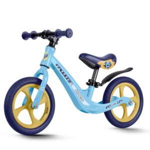 Gyermek egyensúlykerékpár FUNNU, kék | A Ricokids segít a gyerekeknek az első utazások során az önbizalom fejlesztésében, maximális hangsúlyt fektetve a biztonságra és a kényelemre.