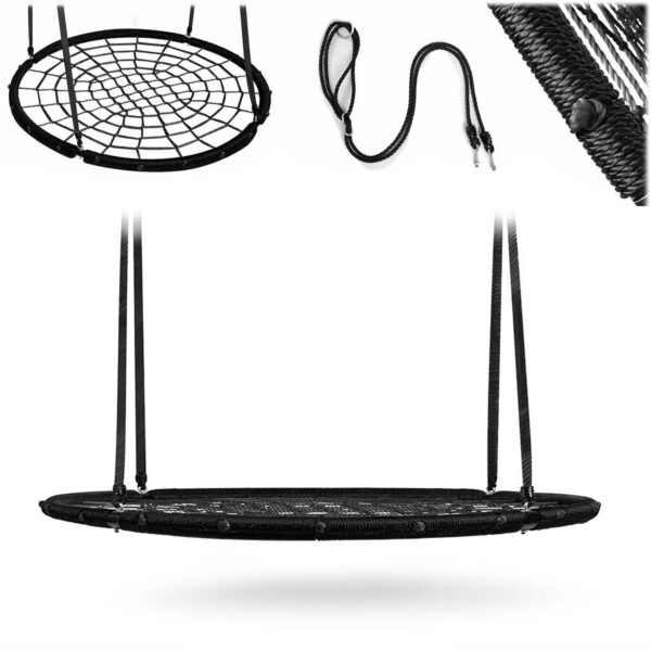Kerti hinta NS-104, 120cm, fekete | A Neo-Sport kényelmes és biztonságos helyet kínál a szórakozáshoz gyerekeknek és felnőtteknek.