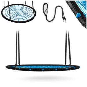 Kerti hinta NS-104, 120cm, fekete-kék | Neo-Sport kényelmes és biztonságos helyet kínál a szórakozáshoz gyerekeknek és felnőtteknek.