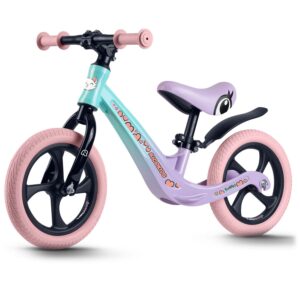 Gyerek futóbicikli FUNNU, lila | Ricokids ideális 2 éves kortól gyermekek számára, akik az egyensúlyozást tanulják, és klasszikus kerékpározásra készülnek.
