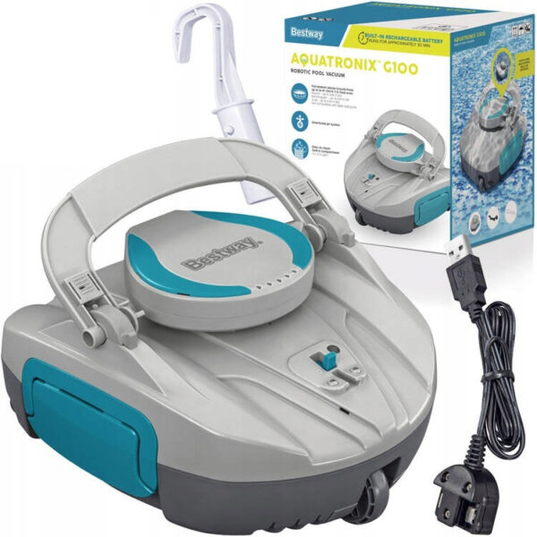Automata Medenceporszívó Aquatronix | Bestway hatékonyan tisztítja a medence alját kábelek és erőfeszítés nélkül az intelligens mozgásnak és a vezeték nélküli működésnek köszönhetően.