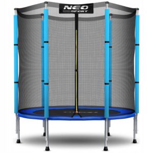 Gyermek kerti trambulin, 140 cm, kék | A Neo-Sport biztonságos és szórakoztató tevékenységet kínál a kicsiknek közvetlenül a kertben.