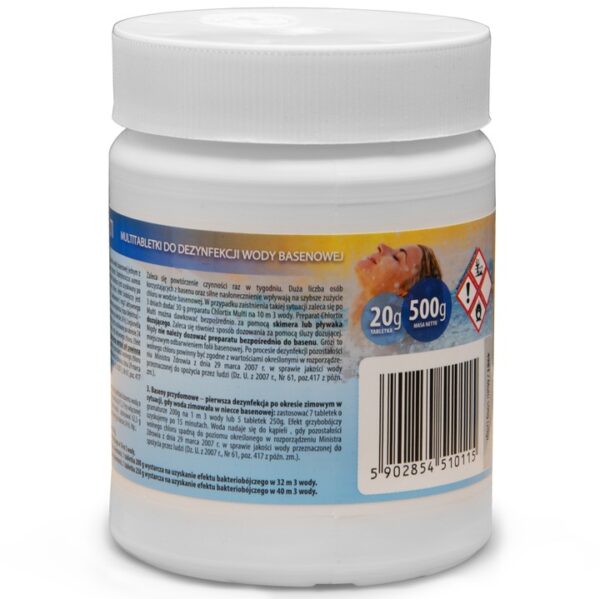 Multifunkcionális medence tabletták, 25 x 20g | Dmuchane termékek ideálisak a medence vizének folyamatos fertőtlenítésére.