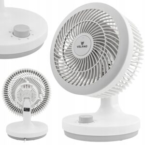 A fehér | Velano asztali ventilátor kellemes hűtést biztosít a forró napokon az állítható intenzitásnak, az oszcillációnak és az illatosítás lehetőségének köszönhetően.