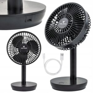 Asztali ventilátor VELWEBS0009, fekete | Velano felfrissülést kínál három sebességfokozattal, oszcillációval és kompakt kialakítással, amely ideális a mindennapi használatra.
