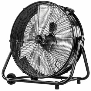 Padlóventilátor VELWEPR0007, 300W, fekete | Velano állóventilátor nagy teljesítményt kínál nagyobb terek, például raktárak vagy gyártócsarnokok hatékony hűtéséhez.