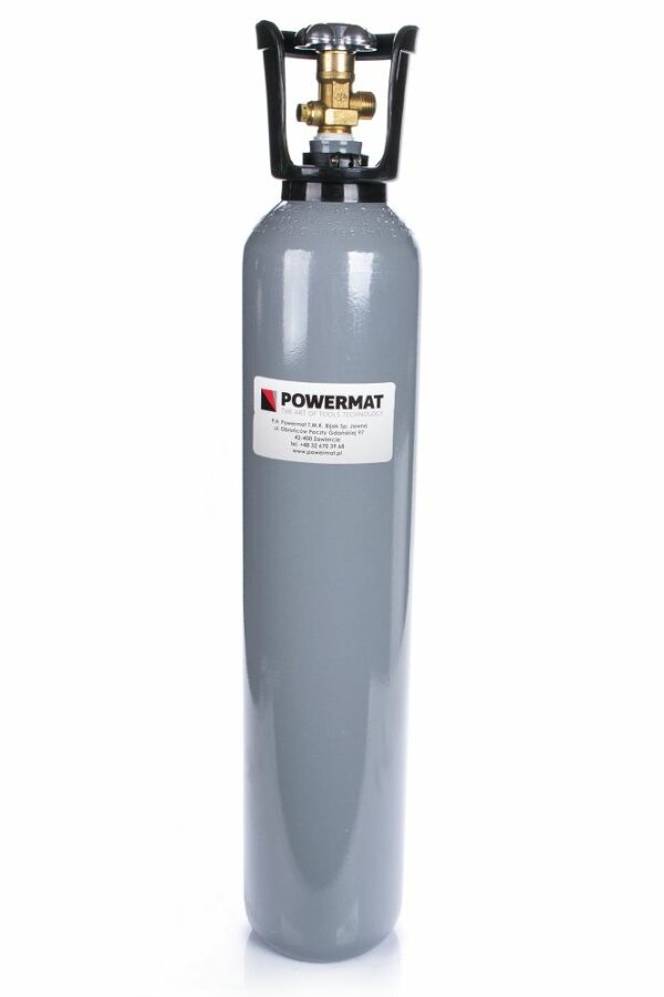 A szén-dioxid gázpalack, 8 L | Powermat tiszta szén-dioxiddal (CO2) való töltésre készült, és hegesztéshez, valamint ipari használatra készült.
