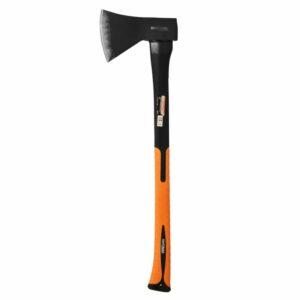Üvegszálas nyéllel ellátott fejsze, 1250g, 66cm | KD287 egy tartós és kényelmes szerszám, amely alkalmas kerti, erdei és építkezési munkákhoz.