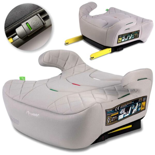 Louis autósülés, ISOFIX, 22-36kg, szürke | A Nukido stabil illeszkedést, állítható fejtámlát és kényelmet kínál a mindennapi vezetés során.